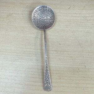 Vintage Mayan Mexico silver spoon